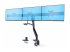 Startech Crossbar Triple Monitor Desk Mount, VESA 75x75/100x100 - Højre vinkel