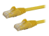 Startech 100ft CAT6 Ethernet Cable, 10 Gigabit Snagless RJ45 650MHz 100W PoE Patch Cord, CAT 6 10GbE UTP Network Cable w/Strain Relief, Yellow, Wiring is UL Certified/TIA - Højre vinkel