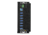 Startech 7 Port USB Hub with Power Adapter, Surge Protection, Metal Industrial USB 3.0 Data Transfer Hub, Din Rail, Wall or Desk Mountable, High Speed USB 3.1/USB 3.2 Gen 1 5Gbps Hub - Forside