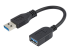 StarTech 6in Short USB 3.0 Extension Adapter Cable (USB-A Male to USB-A Female) - Højre vinkel