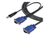 StarTech 10 ft Ultra Thin USB VGA 2-in-1 KVM Cable - Højre vinkel