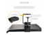 StarTech Under-Desk Keyboard Tray, Clamp-on Keyboard Holder, Supports up to 12kg (26.5lb), Sliding Keyboard and Mouse Drawer with C-Clamps, Height Adjustable Keyboard Tray - Nærbillede