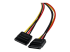 StarTech 12in LP4 to 2x SATA Power Y Cable Adapter - Højre vinkel