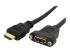 Startech 3ft HDMI Female to Male Adapter, 4K High Speed Panel Mount HDMI Cable, 4K 30Hz UHD HDMI, 10.2 Gbps Bandwdith, 4K HDMI 1.4 Video, HDCP 1.4, HDMI Female to HDMI Male Cable - Venstre vinkel