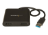 Startech USB 3.0 to Dual HDMI Adapter, 1x 4K 30Hz & 1x 1080p, External Video & Graphics Card, USB Type-A to HDMI Dual Monitor Display Adapter Dongle, Supports Windows Only, Black - Forside