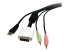 StarTech 6 ft 4-in-1 USB DVI KVM Cable with Audio and Microphone - Nærbillede