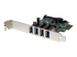 Startech 4-Port PCI Express SuperSpeed USB 3.0 Controller Card with UASP - Venstre vinkel