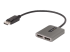 Startech 2-Port DisplayPort MST Hub, Dual 4K 60Hz, DP to 2x DisplayPort Monitor Adapter, DP 1.4 Multi-Monitor Video Adapter w/ 1ft Built-in Cable, USB Powered, Windows Only - Højre vinkel