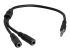 Startech 4 Position to 2x 3 Position 3.5mm Headset Splitter Adapter - Venstre vinkel