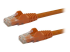 Startech 100ft CAT6 Ethernet Cable, 10 Gigabit Snagless RJ45 650MHz 100W PoE Patch Cord, CAT 6 10GbE UTP Network Cable w/Strain Relief, Orange, Wiring is UL Certified/TIA - Højre vinkel