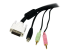 StarTech 6 ft 4-in-1 USB DVI KVM Cable with Audio and Microphone - Nærbillede