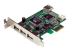 Startech 4 Port PCI Express Low Profile High Speed USB Card - Venstre vinkel