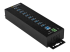 Startech 10 Port USB Hub with Power Adapter, Surge Protection, Metal Industrial USB 3.0 Data Transfer Hub, Din Rail, Wall or Desk Mountable, High Speed USB 3.1/ USB 3.2 Gen 1 5Gbps Hub - Tilbage