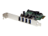 Startech 4-Port PCI Express SuperSpeed USB 3.0 Controller Card with UASP - Højre vinkel