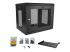 Startech 2 Post 9U 19" Wall Mount Network Cabinet, Adjustable Depth 6-15" Locking IT Switch Depth Enclosure, Vented Computer/Electronics Equipment Data Rack w/ Shelf + Hook & Loop Tape - Venstre vinkel
