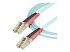 Startech 1m (3ft) LC/UPC to LC/UPC OM3 Multimode Fiber Optic Cable, Full Duplex 50/125Âµm Zipcord Fiber Cable, 100G Networks, LOMMF/VCSEL, <0.3dB Low Insertion Loss - Venstre vinkel