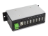 Startech 7 Port USB 2.0 Hub, Metal Industrial USB-A Hub (7x USB-A) with ESD & Surge Protection, Extended Operating Temp -40 to 185°F, Din Rail/Wall/Desk Mountable, USB Expander, Rugged - Venstre vinkel