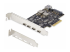 Startech 5-Port USB PCIe Card, USB 3.2 10Gbps, PCI Express Card with 4x USB-C Ports, 1x USB-A Internal Port, USB PCIe Controller Card, Windows/macOS/Linux - Højre vinkel