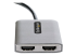 Startech DP to Dual HDMI MST HUB, Dual HDMI 4K 60Hz, DisplayPort Multi Monitor Adapter with 1ft (30cm) Cable, DP 1.4 Multi Stream Transport Hub, DSC | HBR3, DP to 2x HDMI Ports - Nærbillede