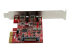 Startech PCIe USB 3.1 Card, 2x USB C 3.1 Gen 2 10Gbps, PCIe Gen 3 x4, ASM3142 Chipset, USB Type-C PCI Express Card, 2-Port USB 3.2 Gen 2x1 Expansion Add-On Card, Windows, macOS, Linux - Højre side