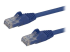 Startech 100ft CAT6 Ethernet Cable, 10 Gigabit Snagless RJ45 650MHz 100W PoE Patch Cord, CAT 6 10GbE UTP Network Cable w/Strain Relief, Blue, Wiring is UL Certified/TIA - Højre vinkel