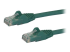 Startech 100ft CAT6 Cable, 10 Gigabit Snagless RJ45 650MHz 100W PoE Cat 6 Patch Cord, 10GbE UTP CAT6 Network Cable, Green CAT6 Ethernet Cable, Wiring is UL Certified/TIA - Højre vinkel