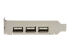 Startech 4 Port PCI Express Low Profile High Speed USB Card - Venstre side