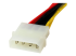 StarTech 12in LP4 to 2x SATA Power Y Cable Adapter - Højre vinkel