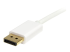 StarTech 2m 6 ft White Mini DisplayPort to DisplayPort 1.2 Adapter Cable M/M - Nærbillede