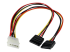 StarTech 12in LP4 to 2x SATA Power Y Cable Adapter - Højre vinkel
