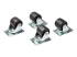 Startech Heavy Duty Casters for Server Racks/Cabinets, Set of 4 Universal M6 2-inch Swivel Caster Kit, 45x75mm Pattern, Replacement Caster Wheels for 4 Post Racks, Steel/Plastic - Venstre vinkel